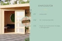 Karibu Woodfeeling Gartenhaus Schwandorf 3/5 inkl. 225 cm Schleppdach//Seiten- und Rückwand