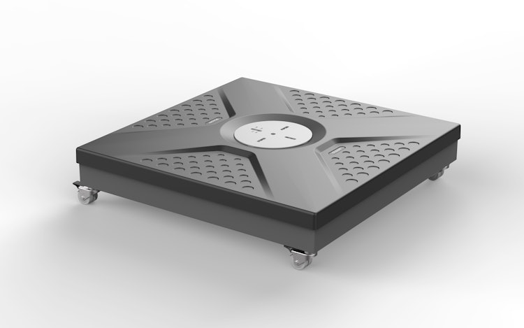 doppler Rollsockel-Rahmen ACTIVE EASY PUSH, Stahl / Kunststoff Anthrazit