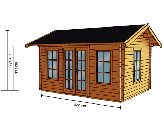 Skan Holz 45 mm Blockbohlenhaus Lugano 1
