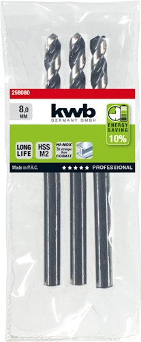 kwb Akku Top HI-NOX HSS Bohrer 8 mm TÜ 258080