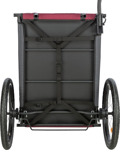 TRIXIE Fahrrad-Anhänger 2.0 schwarz/rot Größe S (53 x 60 (117) x 60 cm)