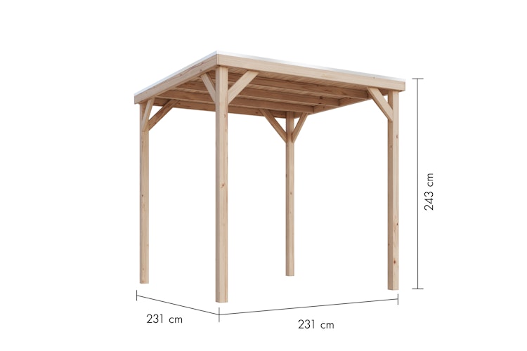 Karibu Pavillon Cubeco mit Flachdach