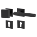 Vorschaubild Griffwerk Wechselgarnitur VAYA 136 ARIS fast2fix Fast2Fix Rosetten eckig Knopf SQUARE Graphitschwarz R