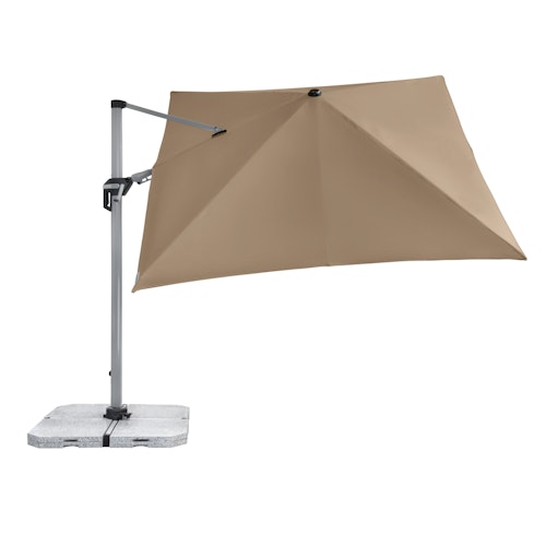 doppler Pendelschirm ACTIVE 350 x 260, Aluminium Grau / 100 % Polyester 200 g/m²