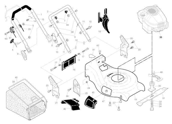 Husqvarna Rasenmäher gelegentliche Nutzung 96141006009 R 52S
