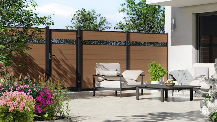 TraumGarten System WPC Platinum Universal-Einzeltor 98 x 180 cm