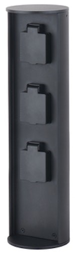 ECO-LIGHT Stromverteiler SOCKET STROMVERTEILER-3 Aluminiumguss schwarz (STROMVERTEILER-3)