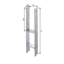 Vorschaubild Alberts® H-Pfostenträger 300x60x6mm Gesamtlänge 600mm für verschiedene Pfostenstärken