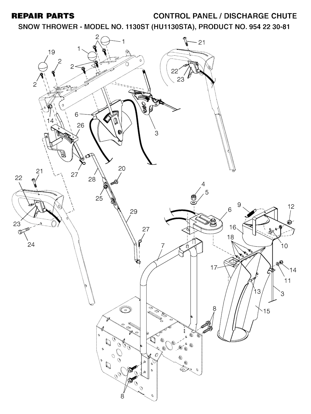 Explosionszeichnung Ersatzteile
