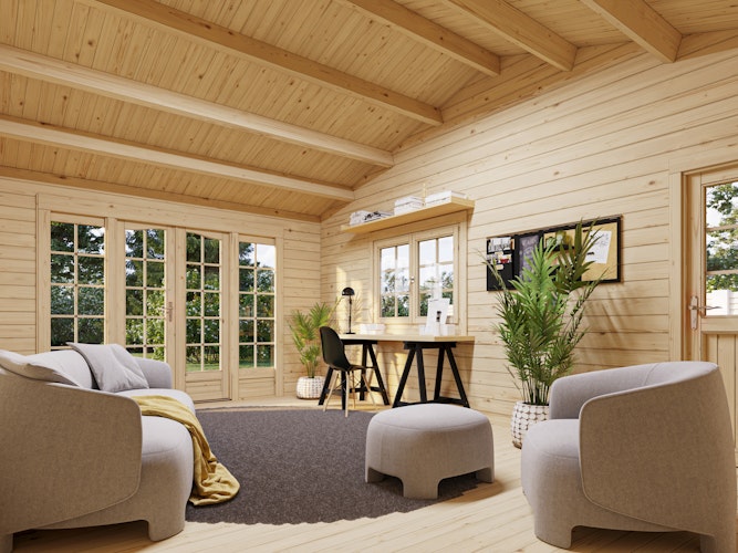 Palmako Gartenhaus Irene 19,0+33,2 m² - 44 mm