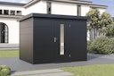 Vorschaubild Wolff Finnhaus Premium Metall Gartenhaus Hakon 3024 Anthrazit