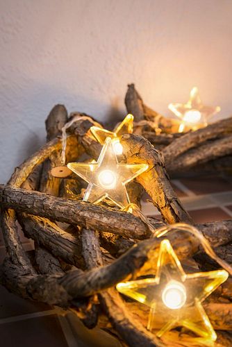 Konstsmide Weihnachtsbeleuchtung  LED Dekolichterkette klare Sterne