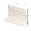 Vorschaubild Alberts® Breitwinkel geprägtmit Langloch zinkphosphatiert weiß besch. 25x40x70 mm