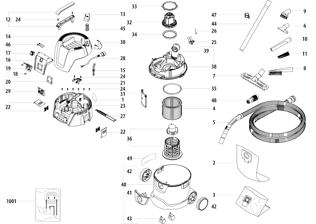 Explosionszeichnung Ersatzteile