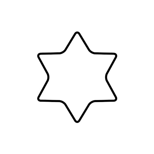 Kaiser Ausstechform Stern 6-zackig 6 cm