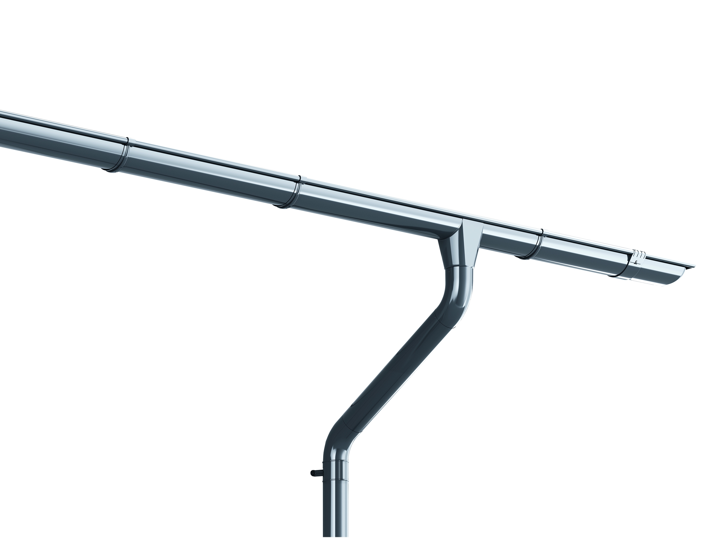 Thumbnail - Weka Dachrinnen-Set verzinkt-für Flachdächer bis 650 cm (Gr. 4)