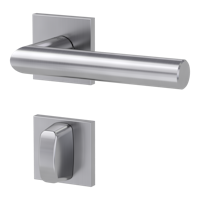 Griffwerk VAYA 128 LUCIA fast2fix Fast2Fix GK3 Rosetten eckig WC Edelstahl matt