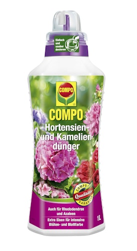 COMPO Hortensien-, Azaleen-, Kamelien-, Rhododendrondünger 1 L