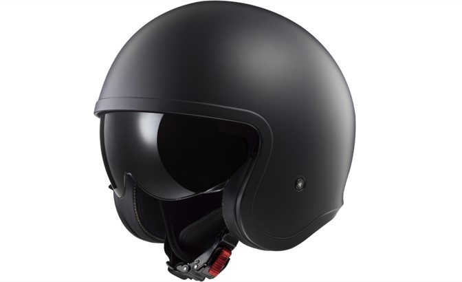 LS2 Jethelm OF599 Spitfire II XS Schwarz matt Solid