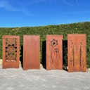 Vorschaubild Badeko Parawand „Berg“ in Edelrostoptik