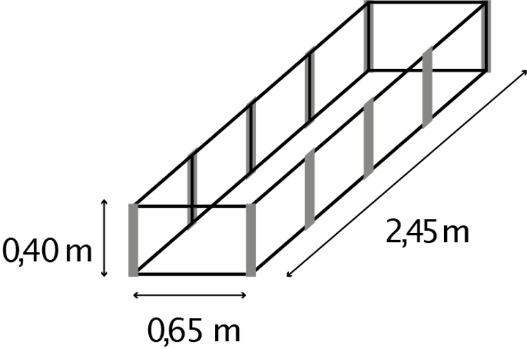 Vitavia Hochbeet Meta IN&OUT 401 L 65 x 245 cm