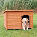 TRIXIE natura Hundehütte Classic mit Flachdach M-L 104x68x72cm braun