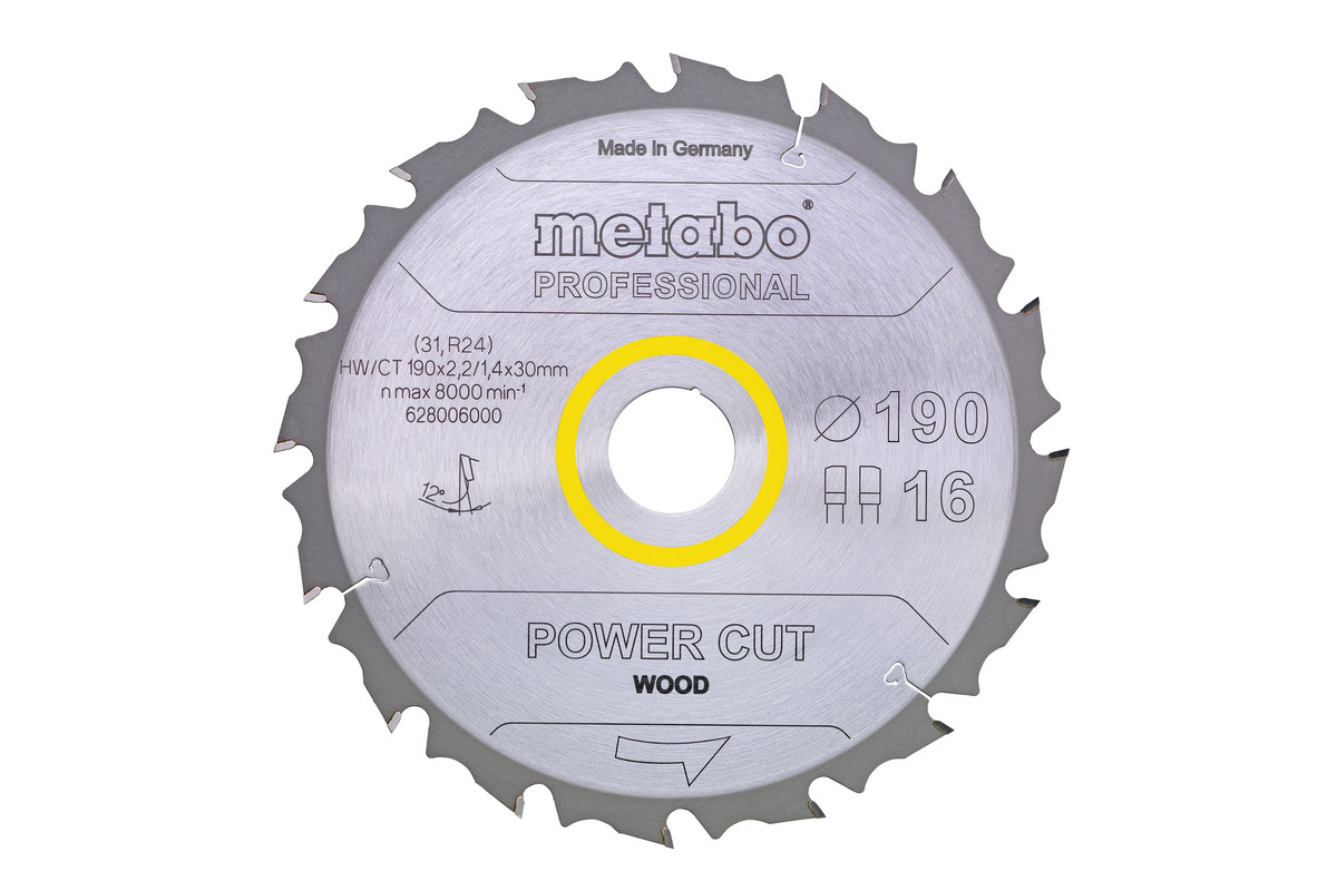 Metabo Sägeblatt "power cut wood - professional"165x2,0/1,2x20 Z14 FZ/FA 10°