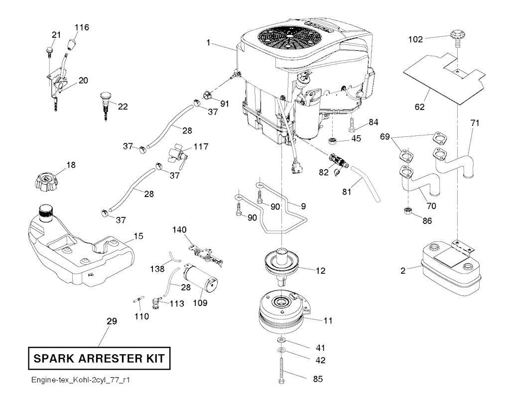 Explosionszeichnung Ersatzteile