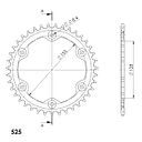 Vorschaubild Supersprox Alu-Kettenrad 525 39Z (Schwarz)