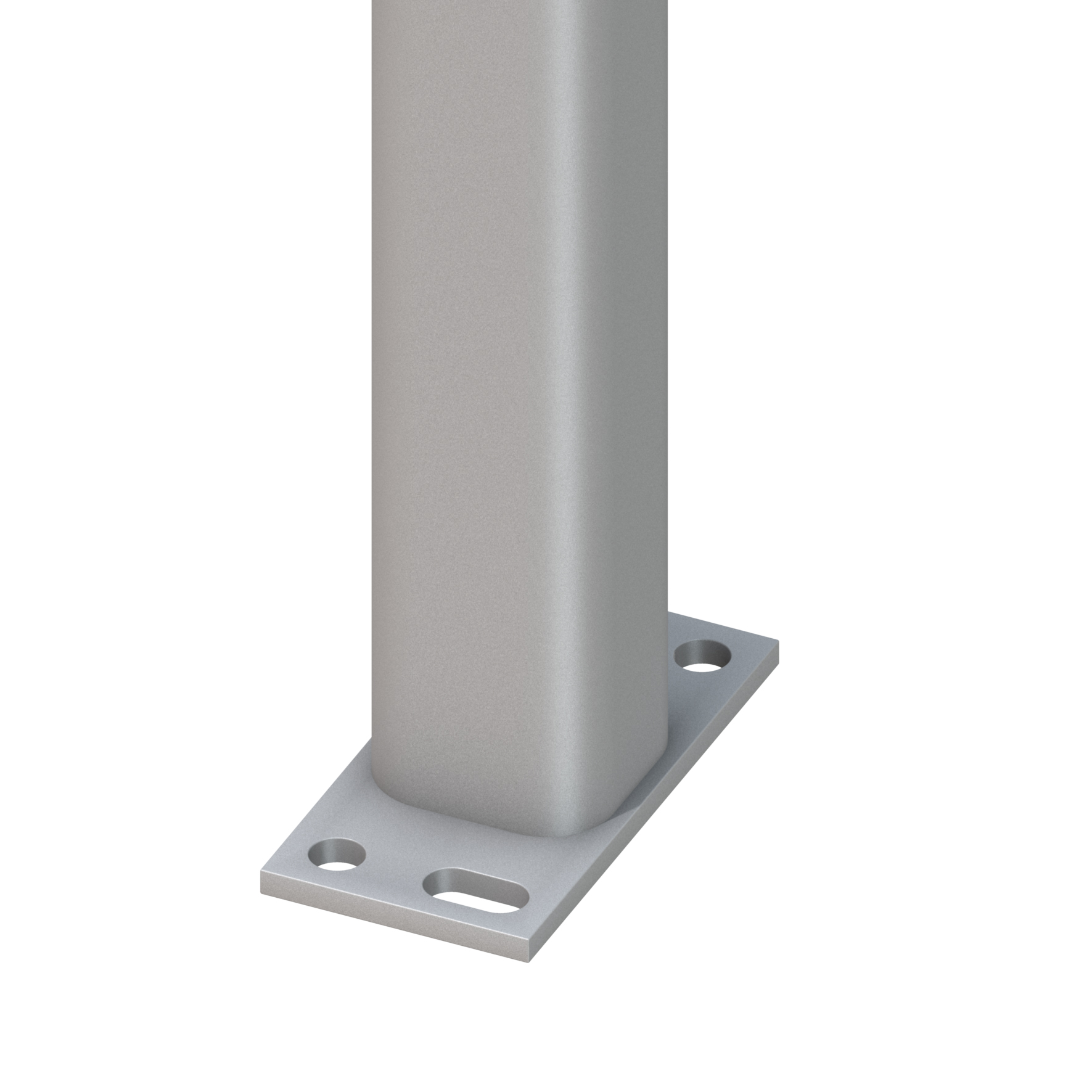 TraumGarten Metallpfosten 70x70 mm-Aufschr-1950-silber