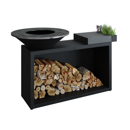 OFYR Plancha Grill Island Black 85 Keramik Dunkelgrau