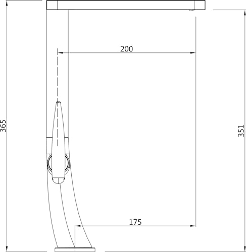 Wasserhahn Küchenarmatur, LEAF, mit 360° schwenkbarem superflachem Auslauf , Verchromt