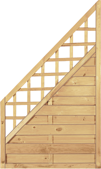 T&J Maxi Massivzaun Ranki Ecke 90 x 150/60 cm