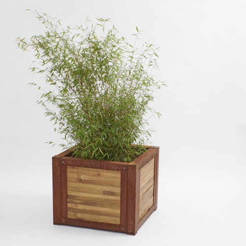 BambusBASIS Hochbeet mit Kokosfrostschutzmatte - Profile Corten