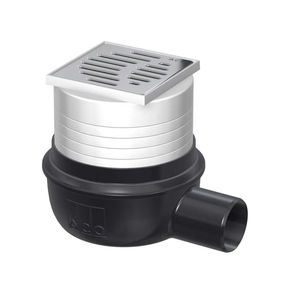 ACO Easyflow Ablauf Flatline Komplettset - waagerechter Ablauf - DN 50