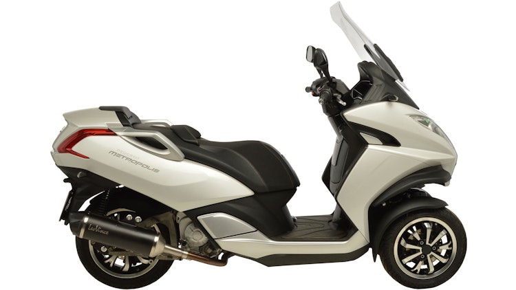 LeoVince SLIP-ON Edelstahl SBK NERO für PEUGEOT METROPOLIS 400i