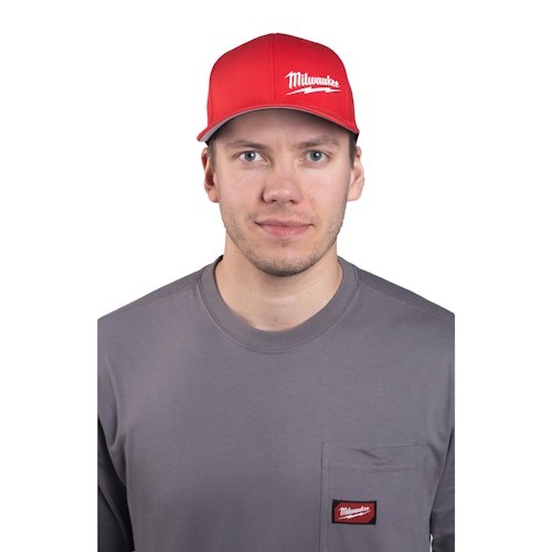 Milwaukee BCSRD-S/M Baseball Kappe rot Größe S/M mit UV-Schutz 4932493099