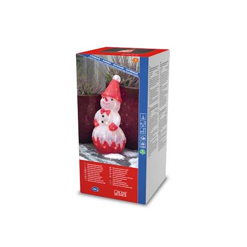 Konstsmide Weihnachtsbeleuchtung LED Acryl Schneemann warmweiß