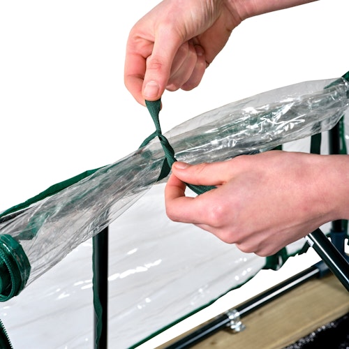 EXIT Aksent Kinder-Hochbeet L mit Gewächshaus und Gartengeräten