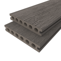 NewTechWood Deluxe Vintage WPC-Terrassendiele Hohlkammer Silver Gray  23 x 138 mm