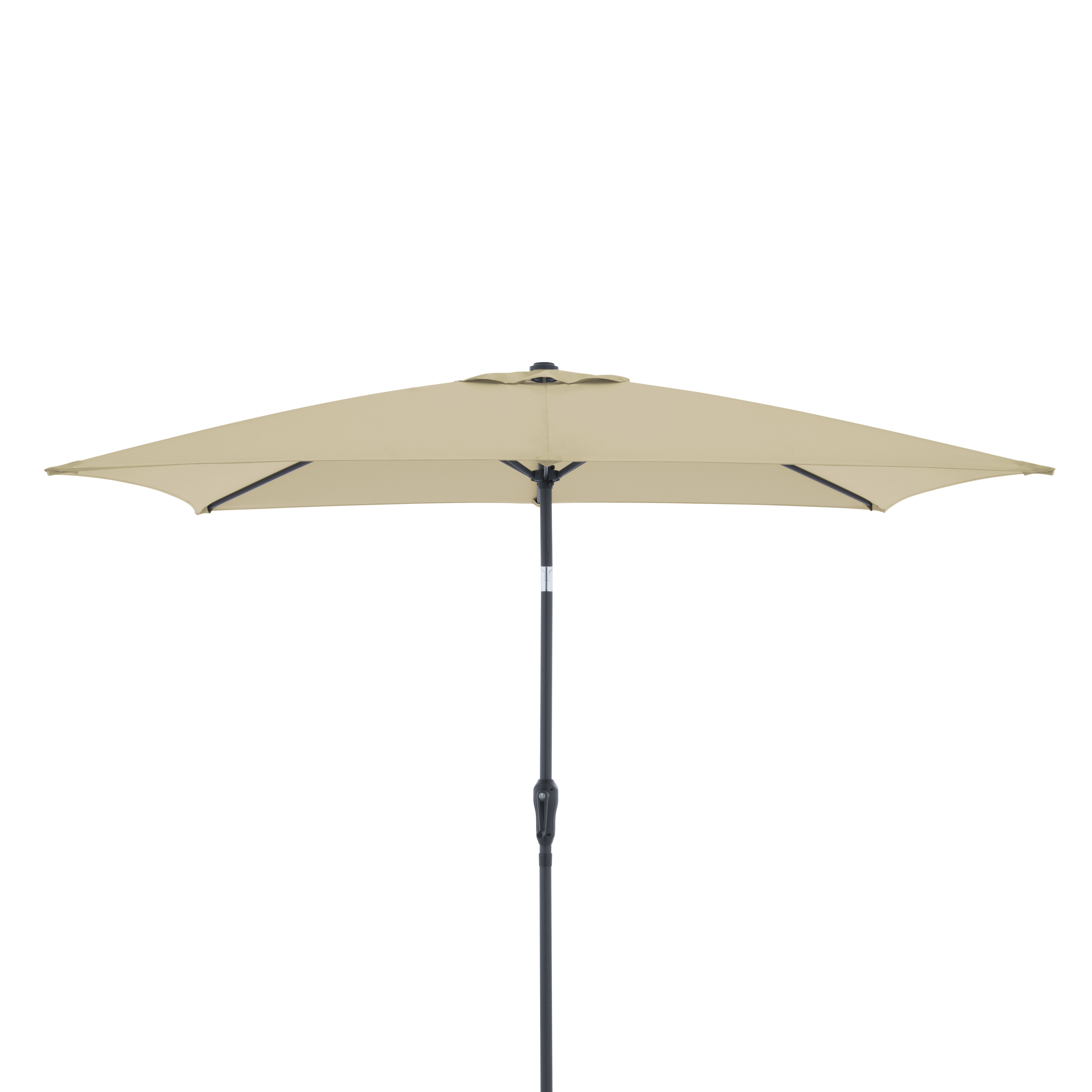 doppler Mittelmastschirm LIFE 250 x 200 Lift, Aluminium Anthrazit / 100 % Polyester 180 g/m² Sand