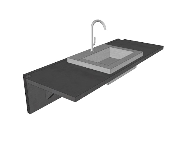 WWOO Designbeton-Outdoorküche Eni