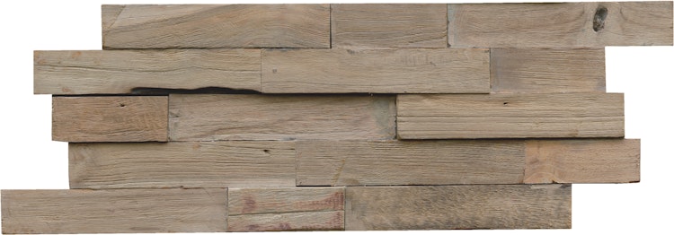 INDO rustikale Holzwandverkleidung Teak DA52050GS Gun Smoked