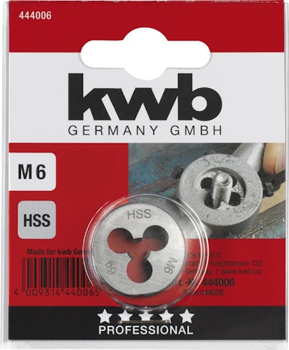 kwb HSS Schneideisen R25x9 M 6 SB 444006