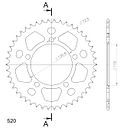 Vorschaubild Supersprox Alu-Kettenrad 520 46Z (Blau)