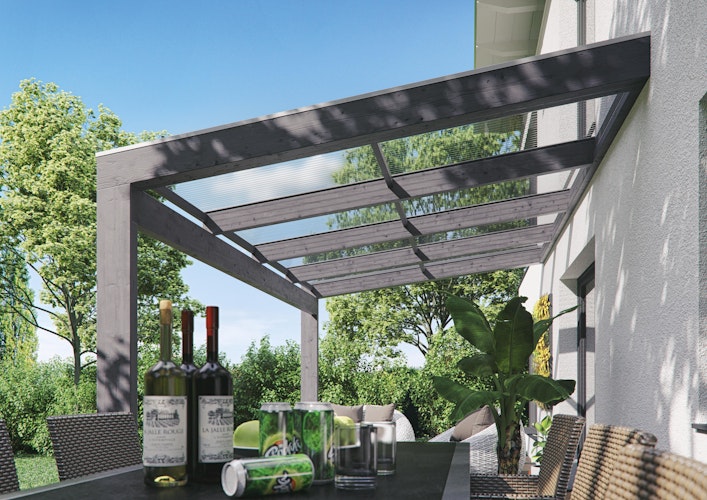 Skan Holz Terrassenüberdachung Novara Breite 557 cm