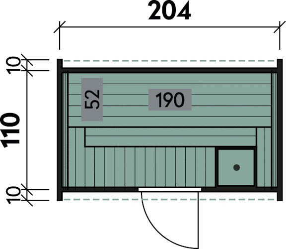 Wolff Finnhaus Terrassen-Saunafass Fasssauna 130