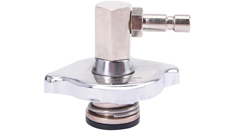 Bikeservice Kühlerdeckeladapter 90° Winkel-Anschluss, kleine Flügel