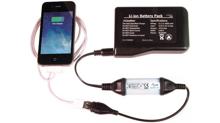 Tecmate Ladegerät DC 2,5mm Stecker und USB-Adapter 2100mA