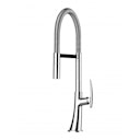 Vorschaubild Wasserhahn Küchenarmatur, LEAF, mit 360° schwenkbarem Auslauf, abnehmbare 2 strahl Handbrause, Verchromt